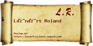 Lénárt Roland névjegykártya
