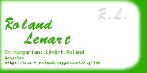 roland lenart business card