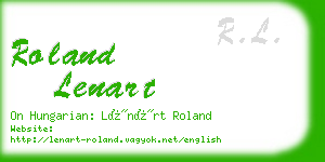 roland lenart business card